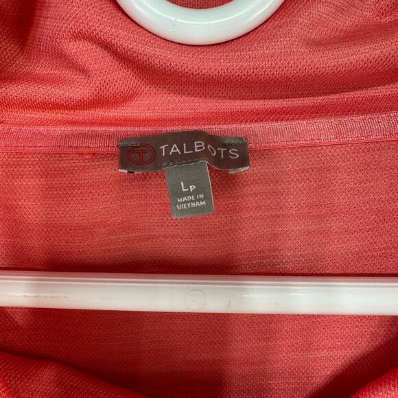 T by Talbots Active Top Women L Cowl Neck Short Sleeve Split Hem Kangaroo Pocket - Picture 6 of 7